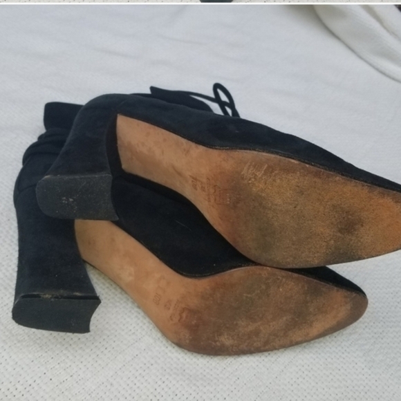 Via Spiga‎ Black Suede Laced  Booties 10 - Picture 6 of 7